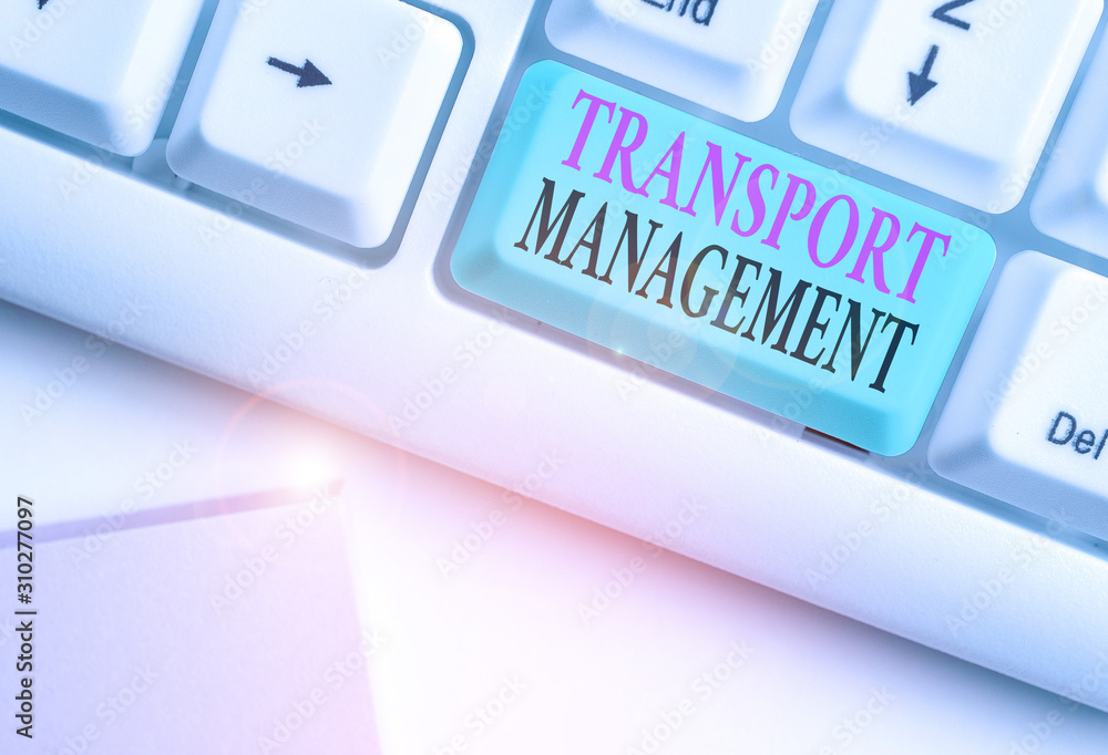 Conceptual hand writing showing Transport Management. Concept meaning analysisaging aspect of vehicle maintenance and operations Conceptual hand writing showing Transport Management. Concept meaning analysisaging aspect of vehicle maintenance and operations