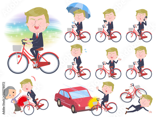 no face Blond hair suit man_city cycle