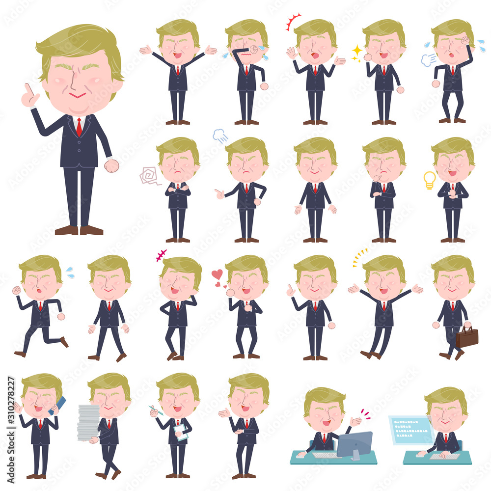 no face Blond hair suit man_emotion no face Blond hair suit man_emotion