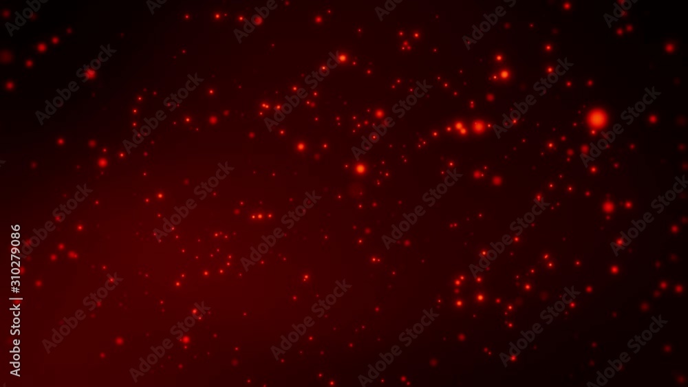 Red Glowing Particles Field Loop Motion Background Red Glowing Particles Field Loop Motion Background