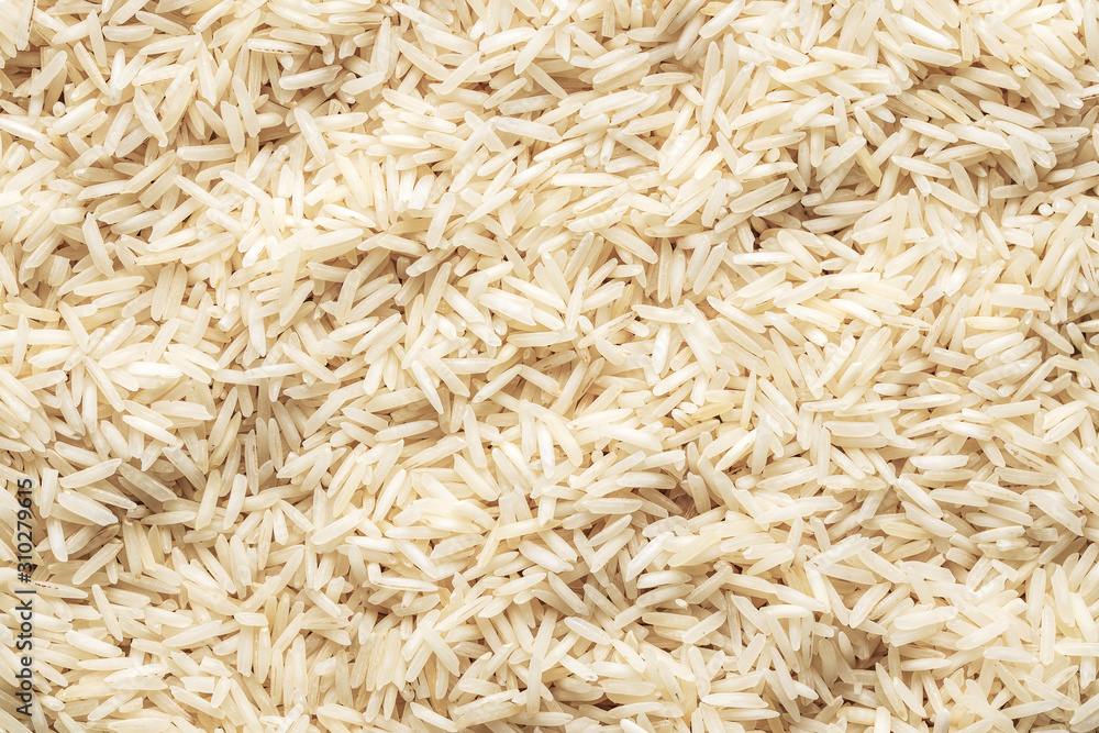 Uncooked indian long rice.
