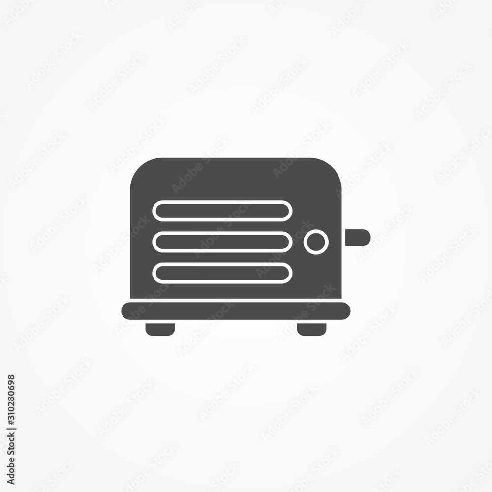 Toaster vector icon sign symbol Toaster vector icon sign symbol