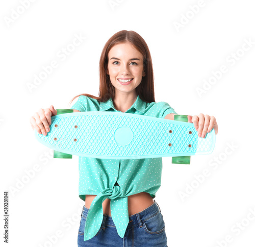 Stylish hipster girl with s...