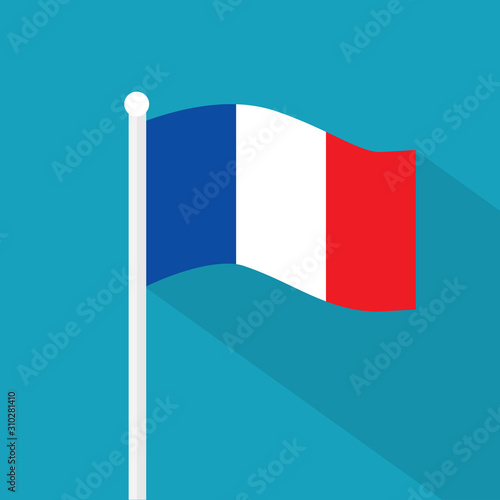 France flag icon- vector illustration