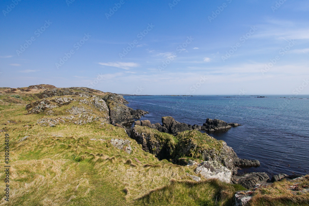 The Atlantic ocean seen from Lagavulin bay on Islay The Atlantic ocean seen from Lagavulin bay on Islay