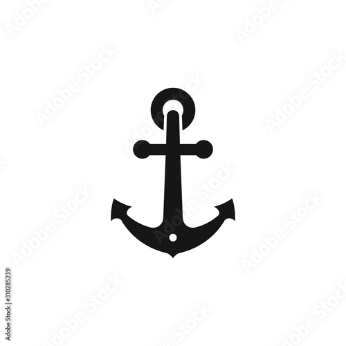 Anchor icon design. Sailor symbol isolated on white background. Vector illustration