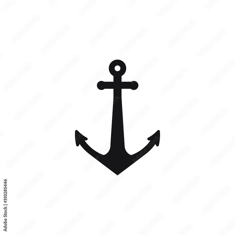 Anchor icon design. Sailor symbol isolated on white background. Vector illustration Anchor icon design. Sailor symbol isolated on white background. Vector illustration