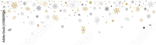 FRISE FLOCONS DE NEIGE DÉSORDONNÉS