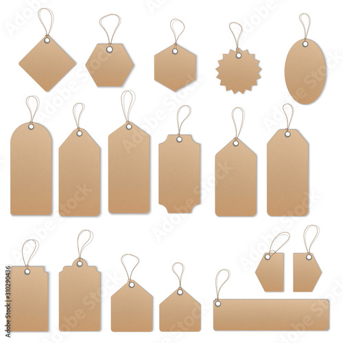 Sale tags and labels vector template set