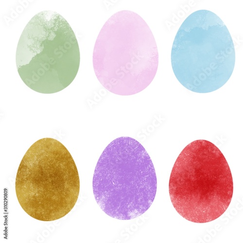 Illustration of easter eggs. Textured multicolored textured Easter eggs
