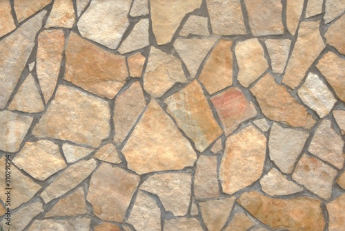Natural flagstone wall. Texture detail close up. photo