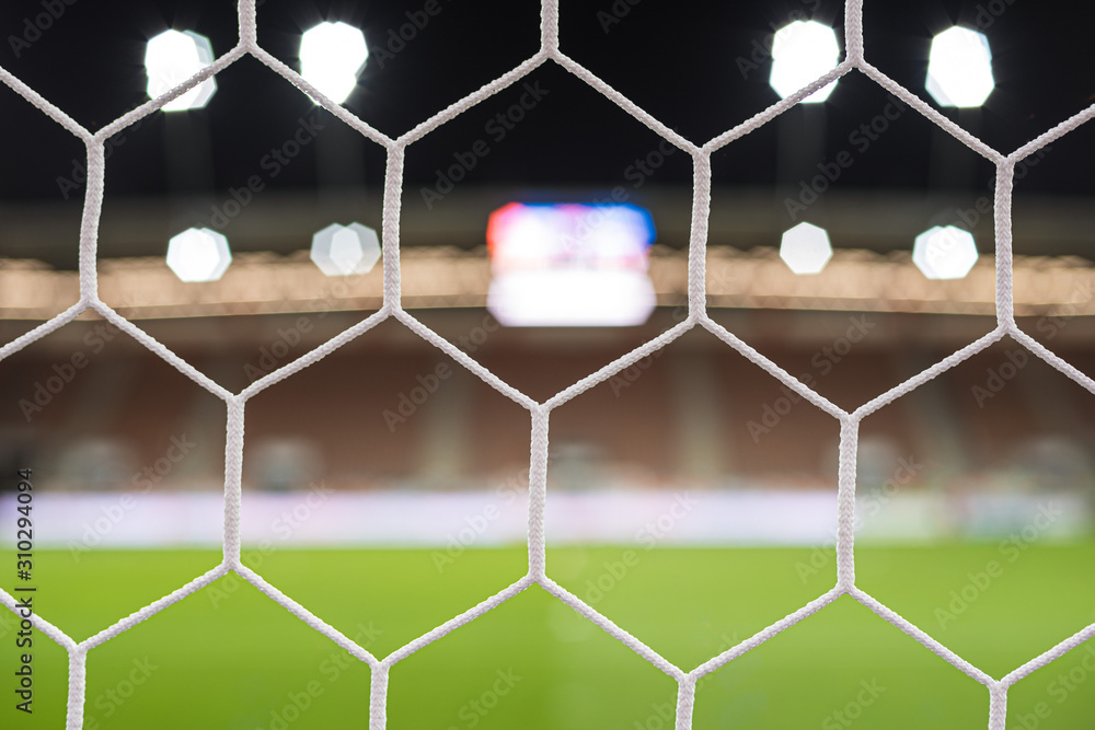 Fototapeta premium Football stadium - view by the net