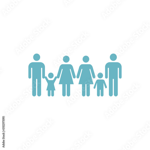 family icon vector isolated on white background