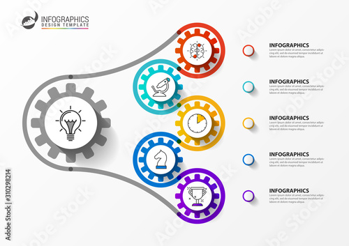 Infographic design template. Creative concept with 5 steps