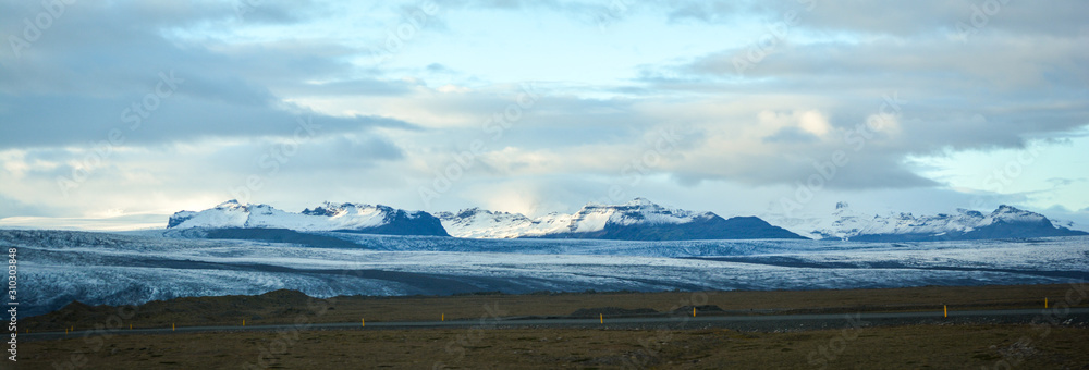 Snowy mountains panoramic