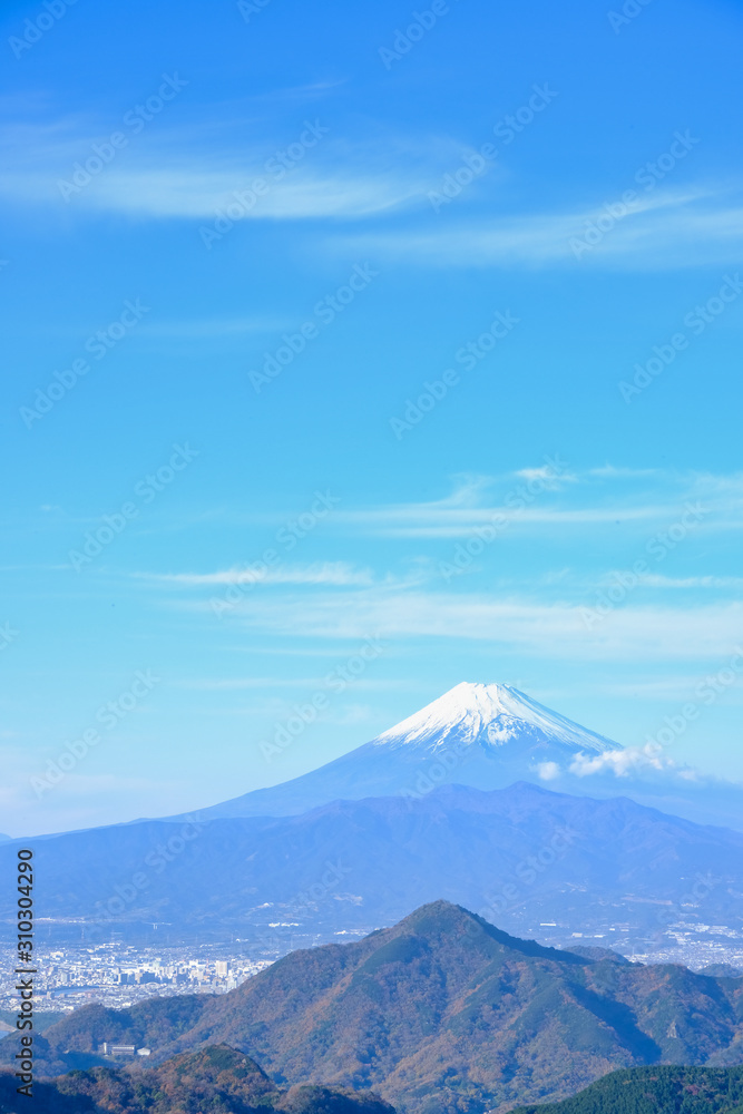 Mt Fuji in blue sky