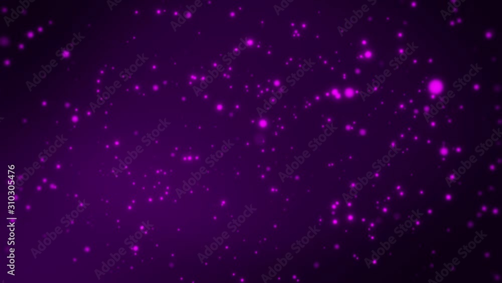 Purple Glowing Particles Field Loop Motion Background