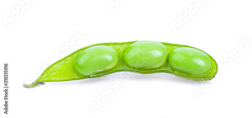  soy beans isolated on white background