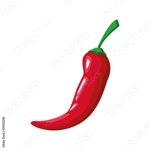 Isolated chilli icon vector design