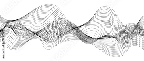 abstract wavy lines modern background