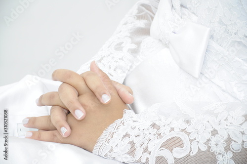 anxiety anxious bride hands fingers crossed