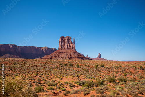 Monument Valley on the border between Arizona and Utah in USA