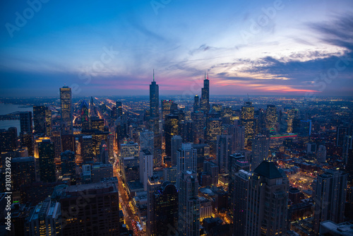 Chicago Skyline from Hancock Building © Jingyun