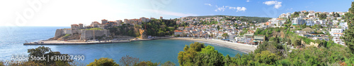 City of Ulcinj in Montenegro at Adriatic Sea