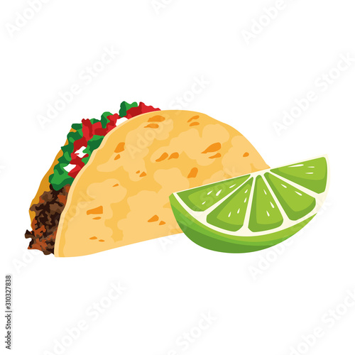 Isolated mexican food vector design