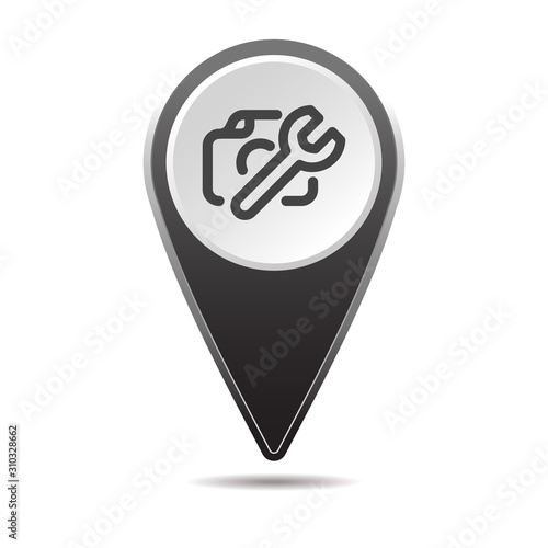 Free Download Geolocation map pin camera repair icon - GFXLoad