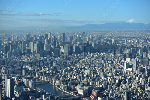 Tokyo  Japan  and Mount Fuji
