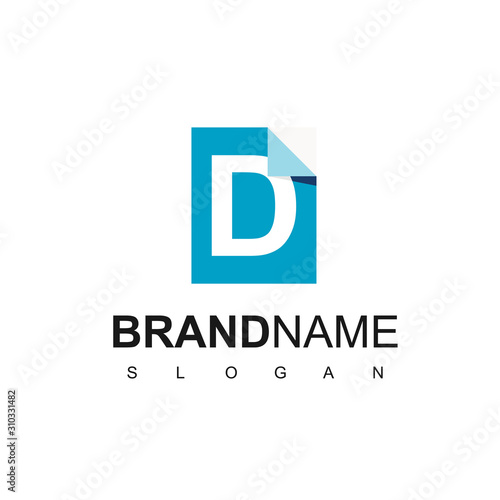Letter D, Document Logo Design Inspiration