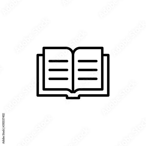 Vector education icon with an open book for online education, universities, schools etc.