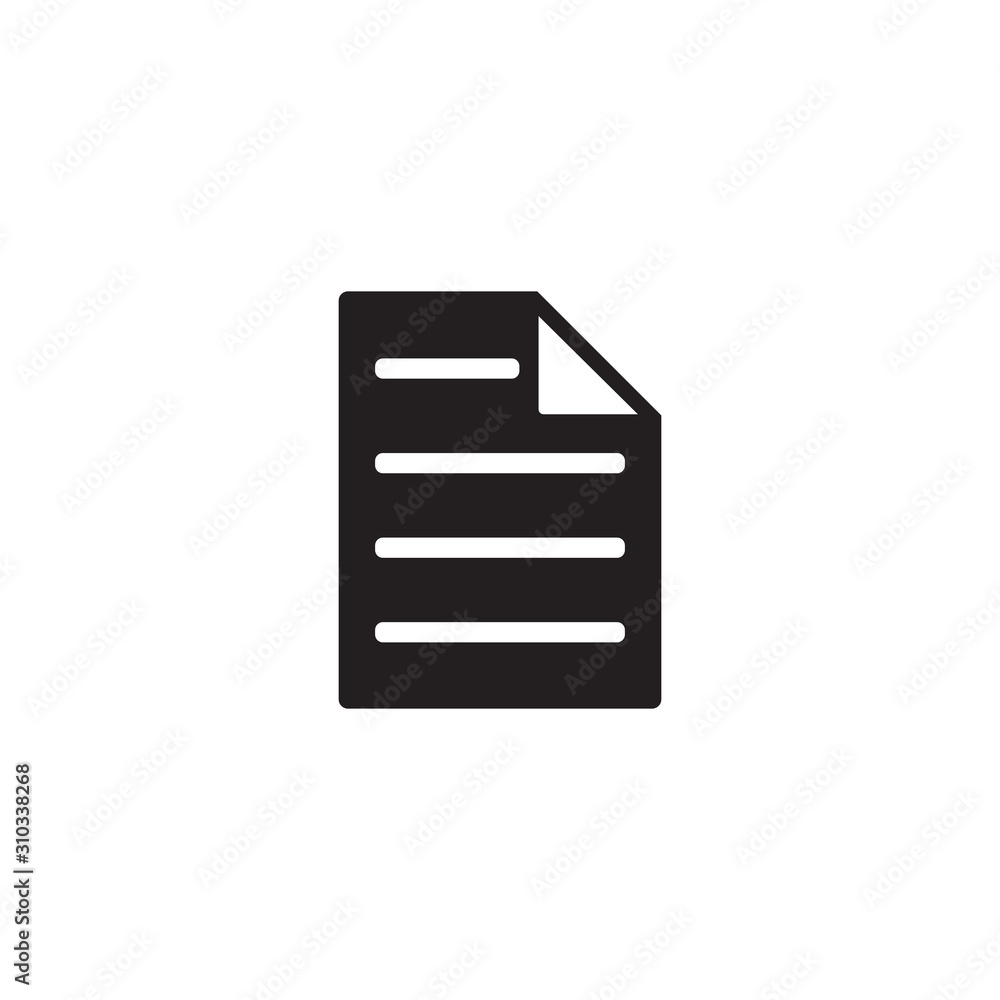 Document icon symbol vector illustration Document icon symbol vector illustration