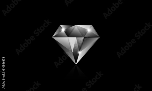 diamond gem and jewellery vector logo template