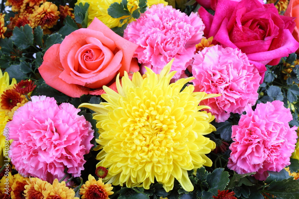 Colorful Flowers Bouquet Isolated on White Background. Colorful Flowers Bouquet Isolated on White Background.