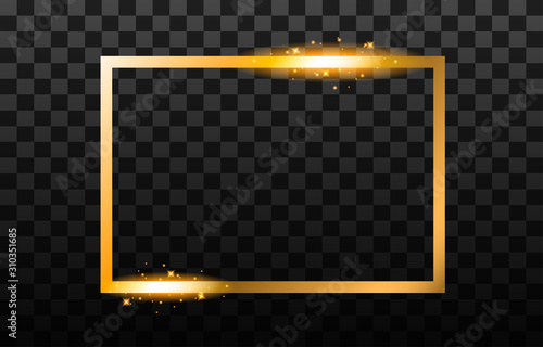 Gold shiny glowing vintage ...