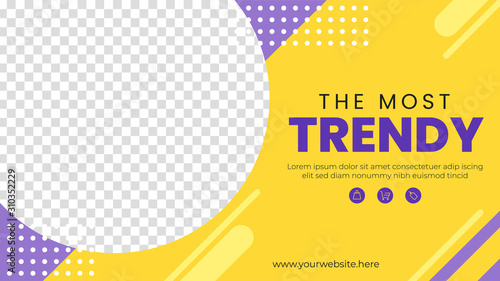 Trendy banner template. Promotion fashion banner for website, flyer and poster