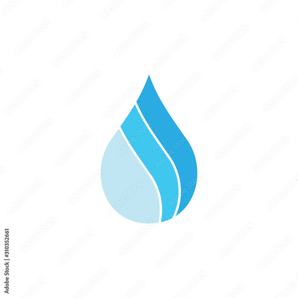 stripes gradient drop water logo vector stripes gradient drop water logo vector