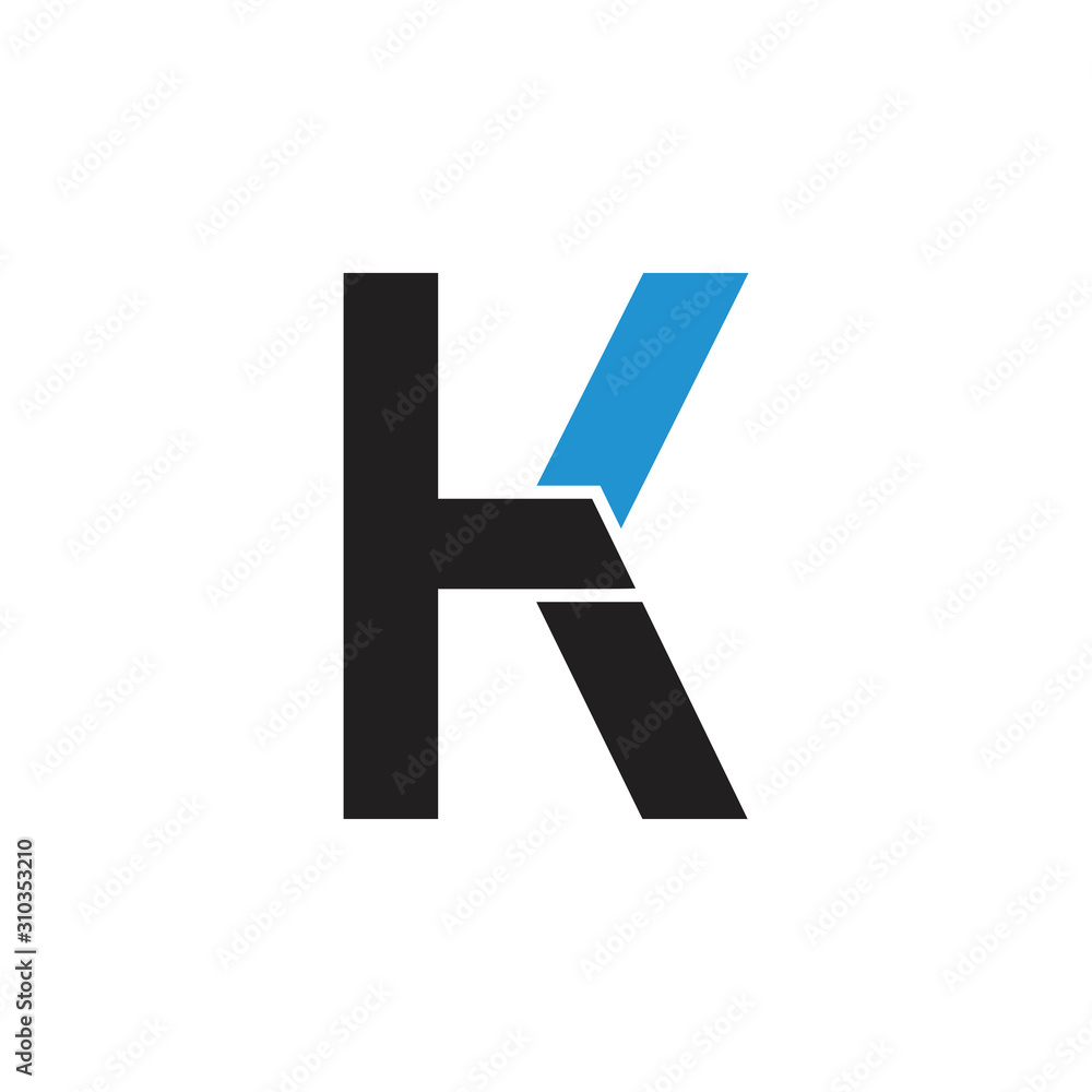 letter kh simple geometric line logo vector letter kh simple geometric line logo vector