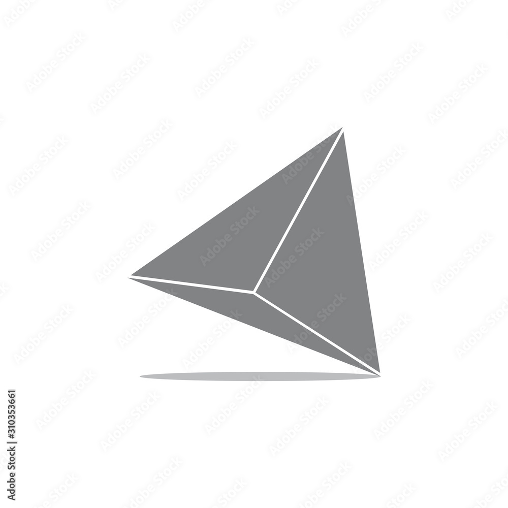 triangle 3d motion design logo vector