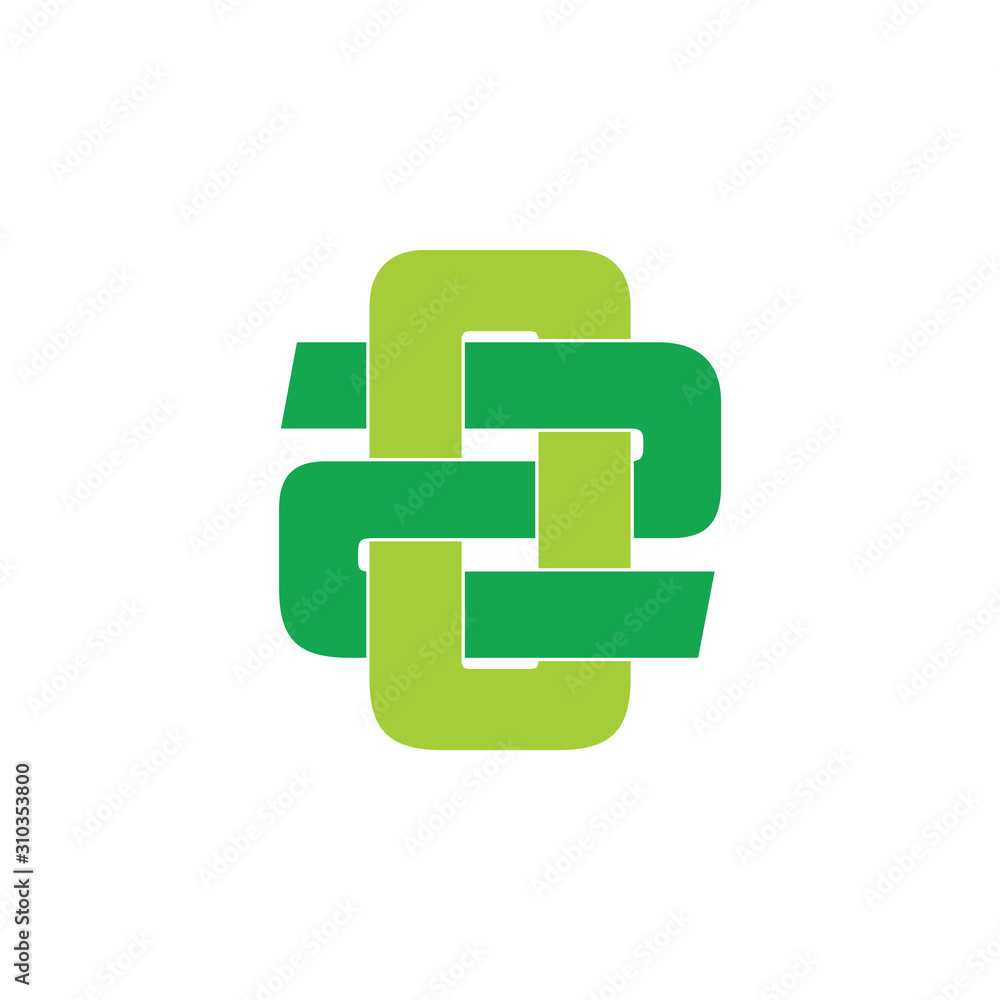 letters o2 simple linked symbol logo vector letters o2 simple linked symbol logo vector