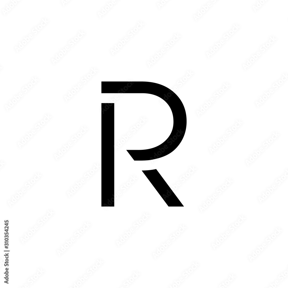 letter pr simple geometric line logo vector letter pr simple geometric line logo vector