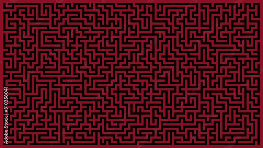 red and black on maze texture. abstract pattern background.