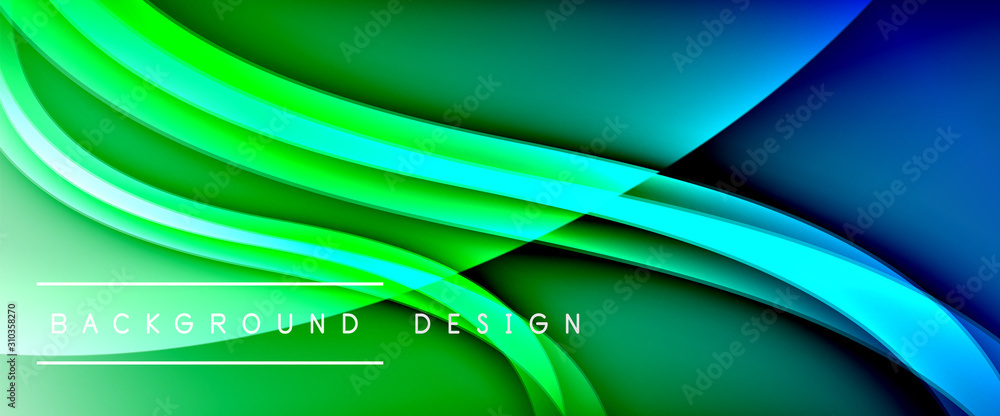 Dynamic trendy fluid color gradient abstract background with flowing ...
