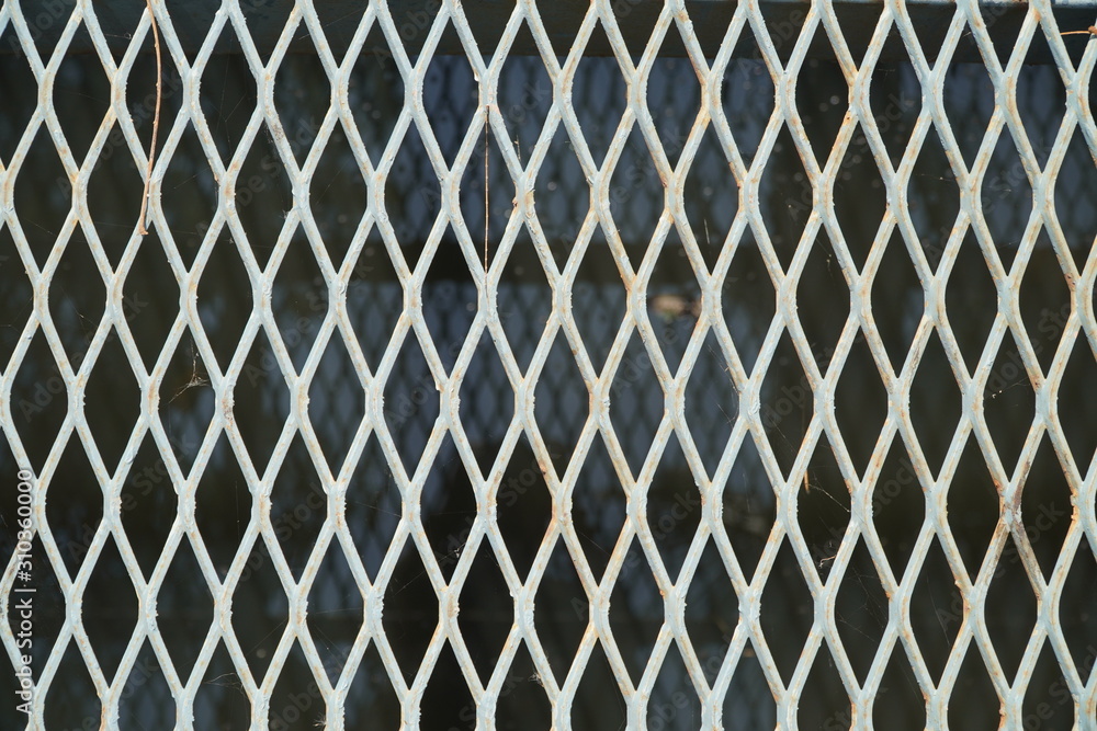 Fototapeta premium White expanded metal on a watery background