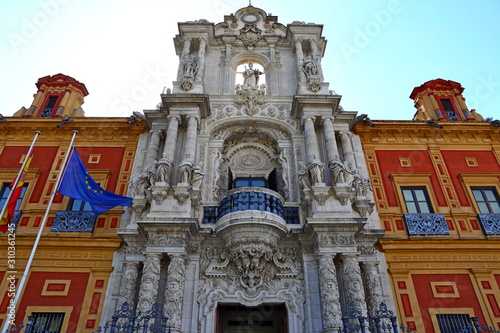 San Telmo Palace at Seville, Spain situated the presidency of the Andalusian Autonomous Government