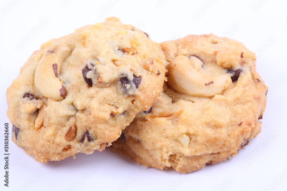 Cookies on a white background Cookies on a white background