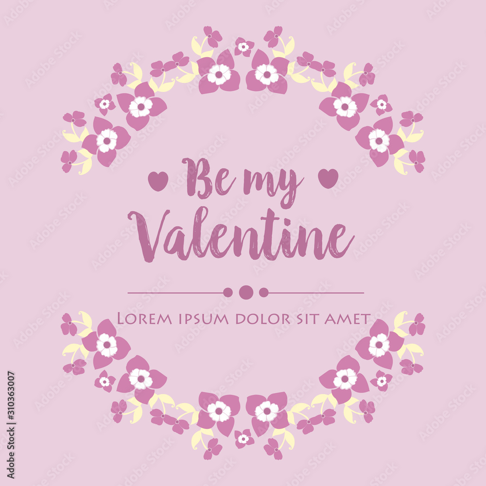 Pink and white flower frame ornate, isolated on pink backdrop, for card design happy valentine. Vector Pink and white flower frame ornate, isolated on pink backdrop, for card design happy valentine. Vector