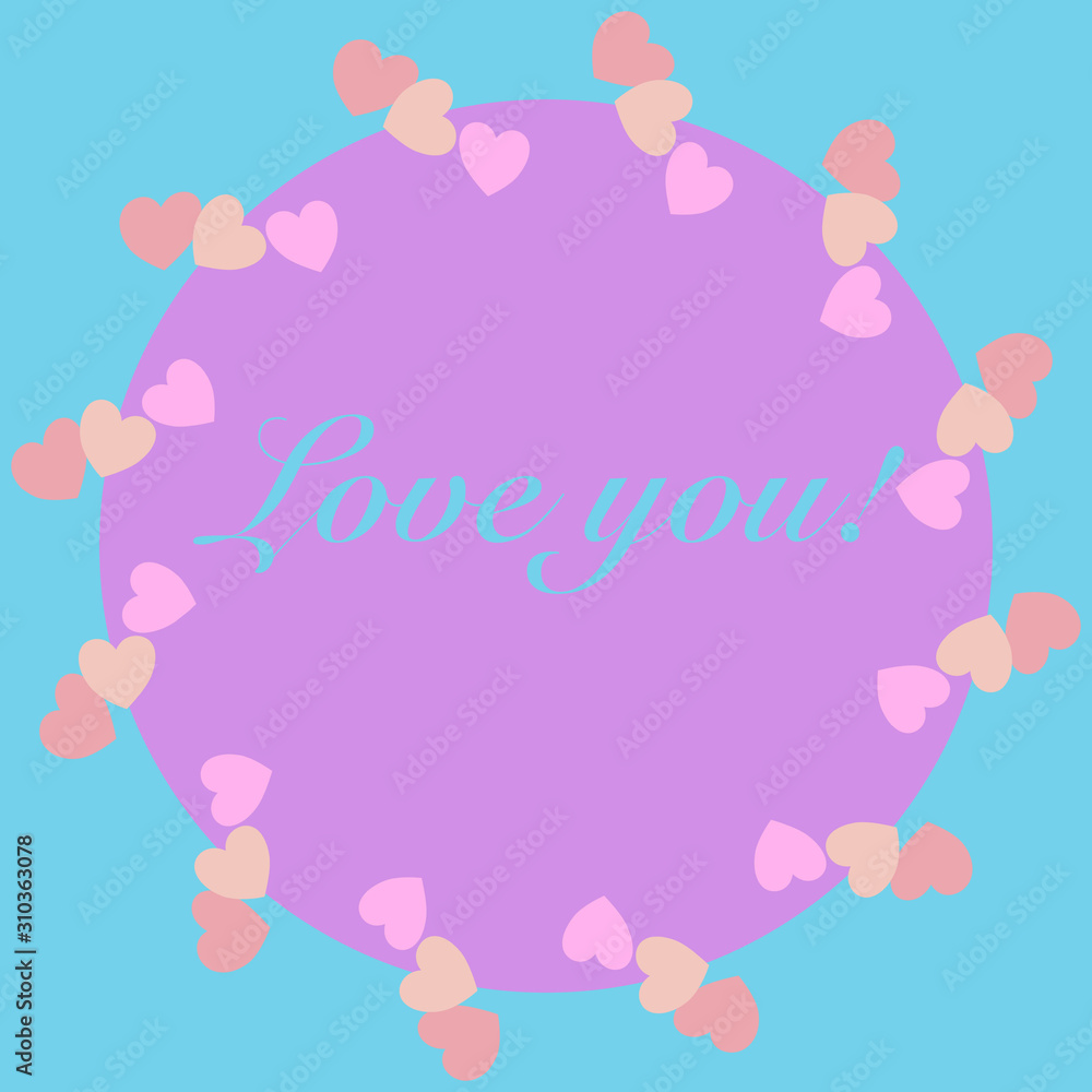 Love you Valentine's day greeting card